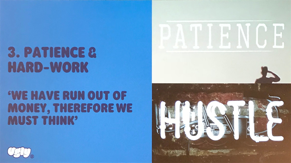 Glug London - December 2017, Ugly presentation - patience and hard work