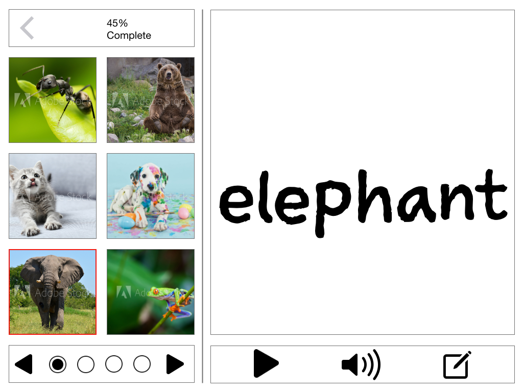 Sample vocabulary exercise