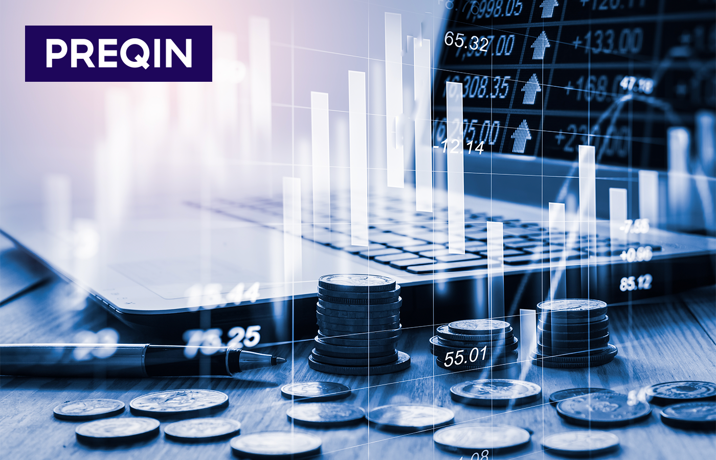 Abstract image for fintech data firm Preqin